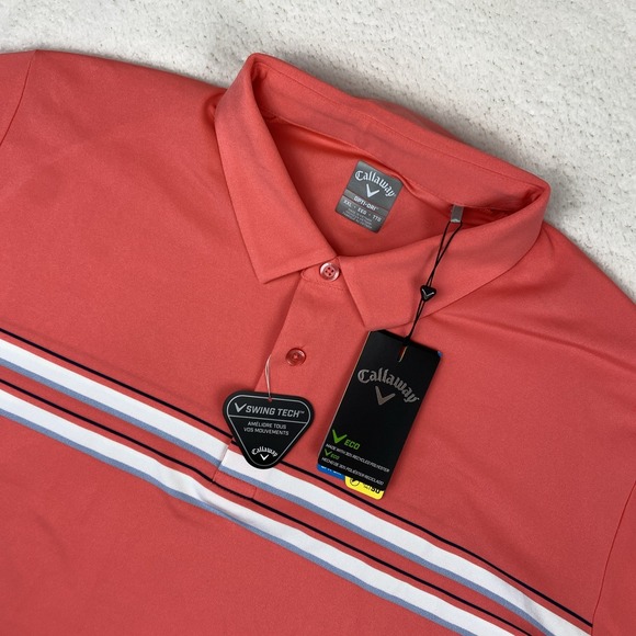 Callaway Other - NEW CALLAWAY Mens Opti-Dri Polo Shirt 2XL Pink Performance Golf Lightweight NWT